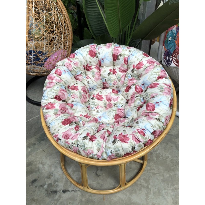 Ghế lười thư giãn Papasan mây thật/ giả mây phòng ngủ, decor ban công nằm thư giãn, trang trí phòng khách, đọc sách