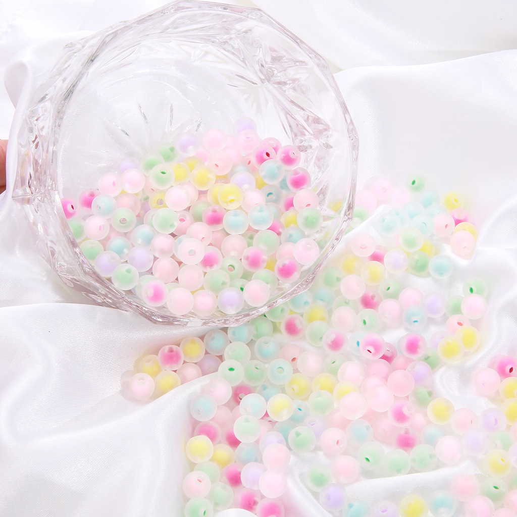 Hạt Tròn Acrylic Trong Suốt 8mm Dùng Làm Trang Sức DIY