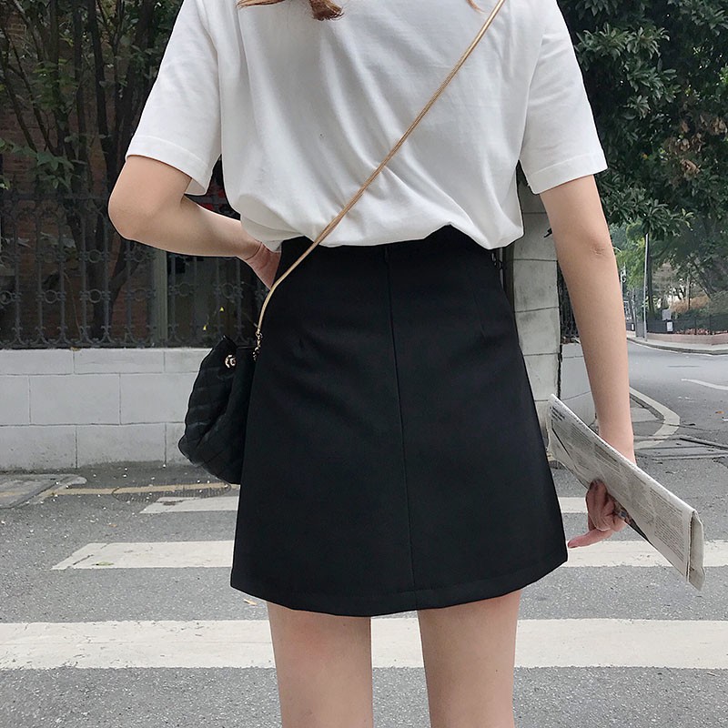 Chân váy chữ a ngắn lưng cao xẻ tà LAMODE, chân váy công sở ngắn có quần bên trong | BigBuy360 - bigbuy360.vn