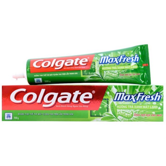 Kem đánh răng trà xanh/bạc hà thơm mát Colgate Max Fresh 180g màu ngẫu nhiên