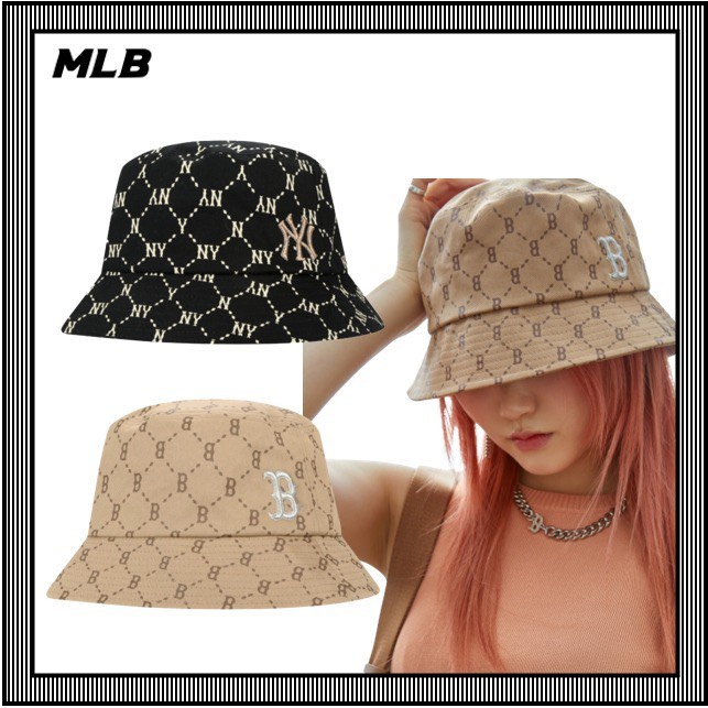 Bucket MLB Monogram diamond 2021 unisex nam nữ 2 màu thời trang