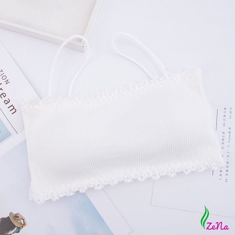 Áo bra gân tăm 2 dây cotton siêu xịn co dãn ZE038 | BigBuy360 - bigbuy360.vn