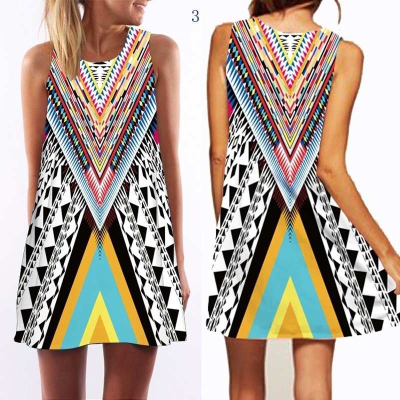 FREESHIP ĐƠN 99K_ ☛☏❤Sexy Women Summer Casual Ballon Print Beach Mini Dress | BigBuy360 - bigbuy360.vn