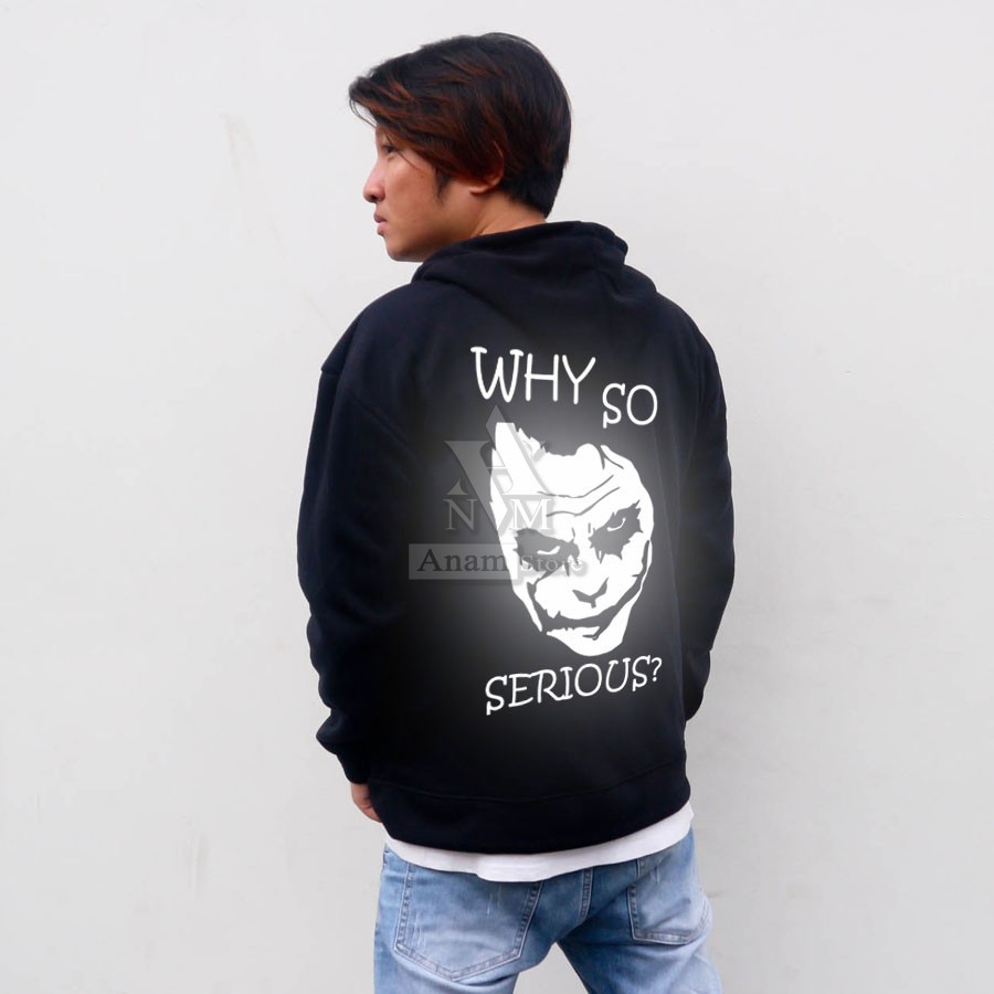 Áo hoodie dây kéo nam nữ, Phản Quang Joker, Vải Nỉ Ngoại, Anam Store