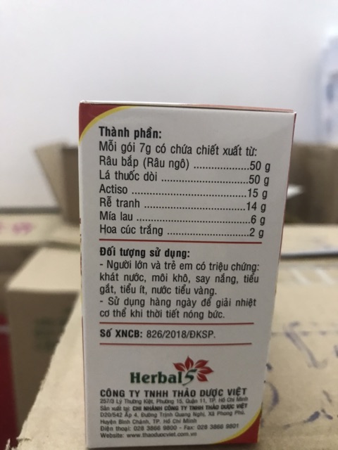 10 HỘP BỘT NƯỚC MÁT HERBA COOL