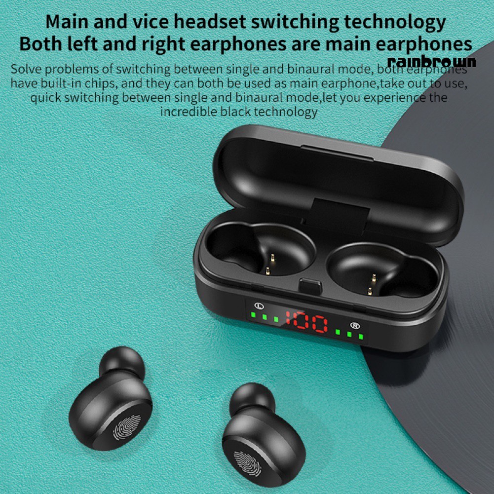 Tai Nghe Thể Thao Không Dây Bluetooth 5.0 Chống Nước / Rej / V8 Tws