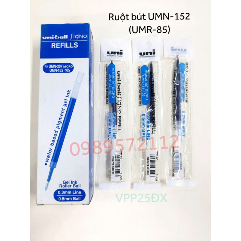 Ruột bút UMN-152 (UMR-85)-Ngòi bút uni-ball.