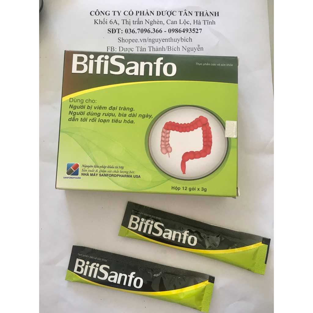 Men tiêu hóa Bifisanfo - bổ sung 12 lợi khuẩn,trị rối loạn tiêu hóa cho người lớn và trẻ em