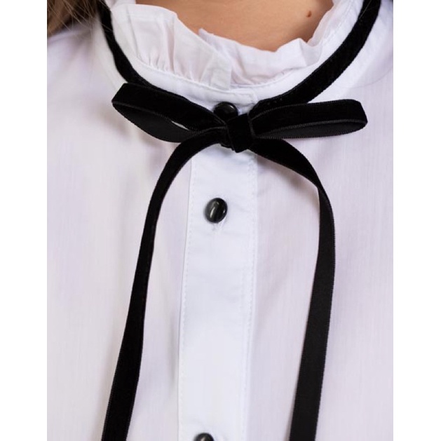 Áo Sơ Mi Bé Gái Cổ Nhún Nơ GJ