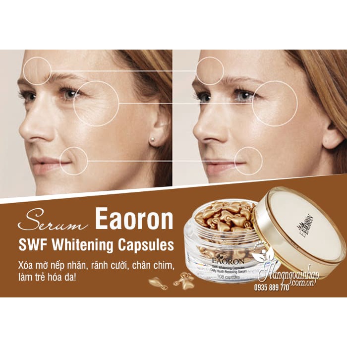 Viên serum đậm đặc dưỡng trắng da Eaoron SWF Whitening Capsules Serum 108 viên của Úc