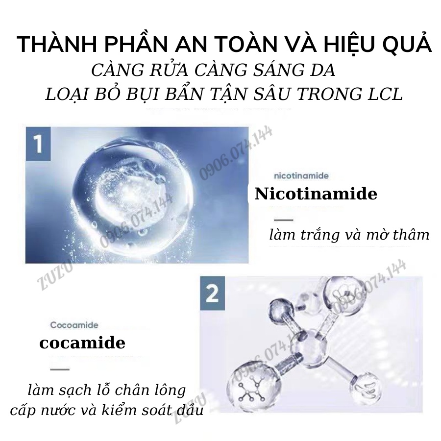 Sữa rửa mặt bùn núi lửa dưỡng ẩm điều dầu tẩy mụn đầu đen và mụn ẩn