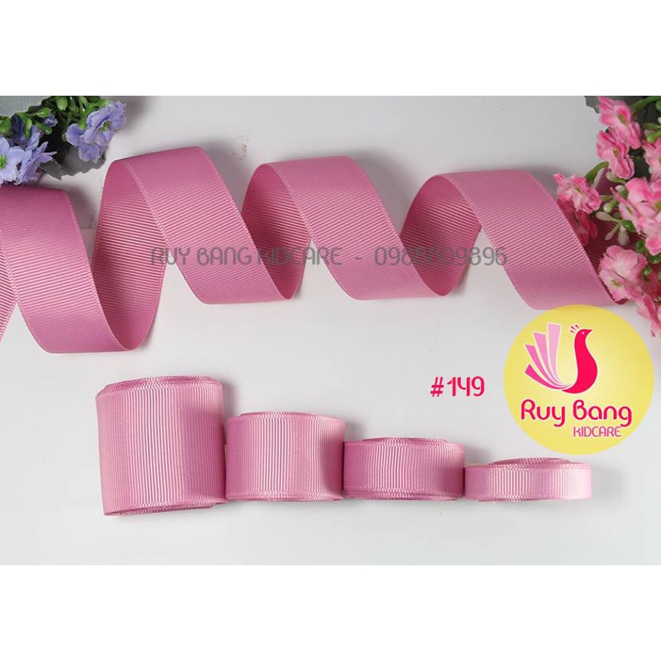 Ruy băng gân tông hồng ( cuộn 5m)
