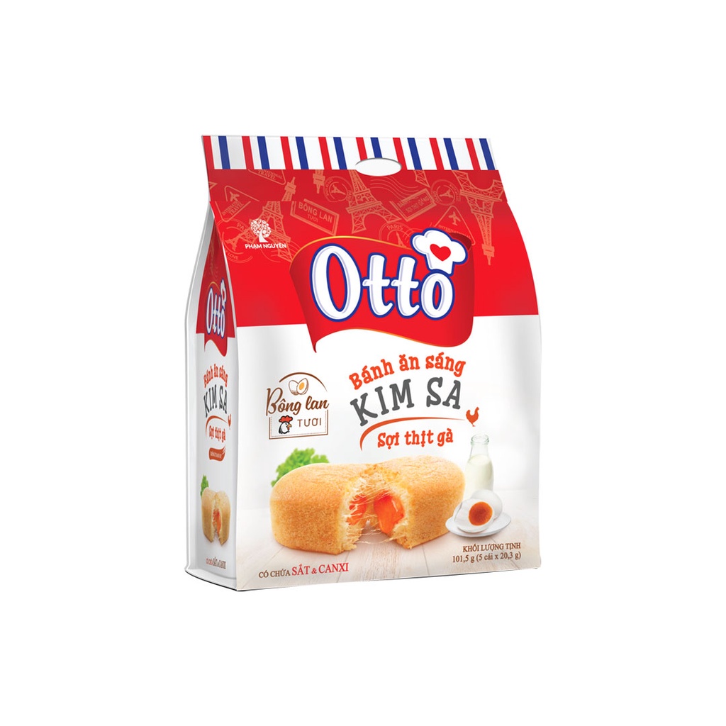 CHÍNH HÃNG Bánh ăn sáng sợi thịt gà kim sa - Otto 101.5g