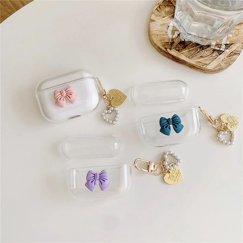 Ốp Bảo Vệ Hộp Đựng Tai Nghe Airpods 1 / 2 Hình Nơ Xinh Xắn Theo Phong Cách Hàn Quốc | BigBuy360 - bigbuy360.vn
