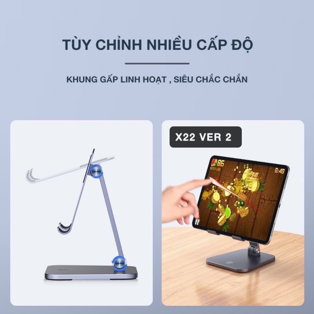 Giá đỡ kệ nhôm để Ipad, máy tính bảng, điện thoại - Hợp kim cao cấp, chắc chắn, chất lượng hoàn thiện toàn mỹ enzopro