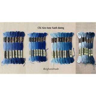 Set chỉ thêu Airo tone Xanh dương