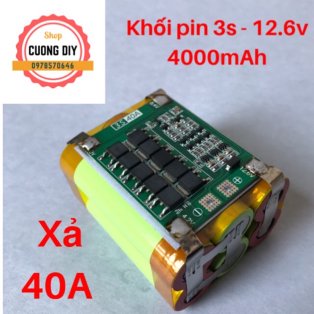 Khối pin Li-ion 3s -12v máy khoan, bắn vít cầm tay National.