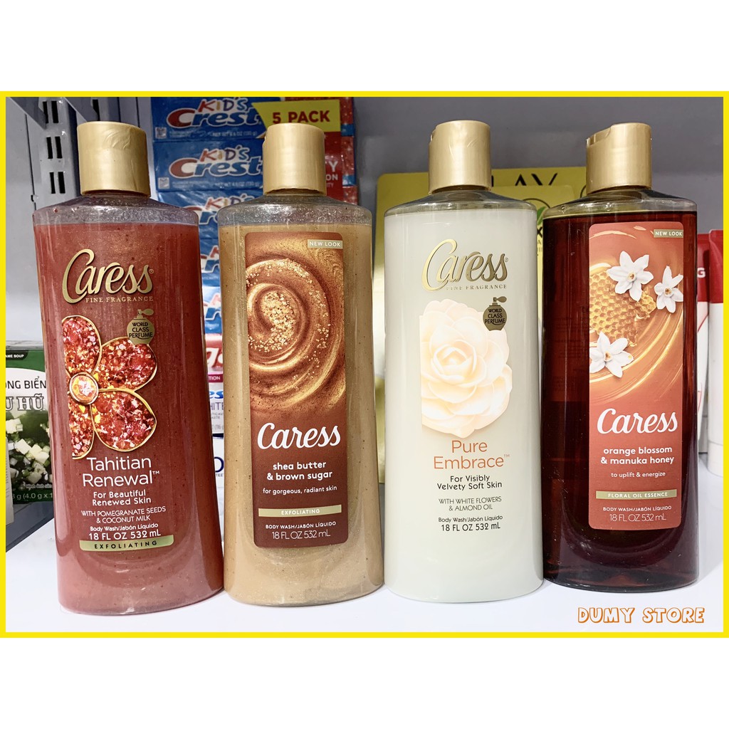 Sữa tắm Caress Mỹ có hạt Chai 532ml xách tay Mỹ