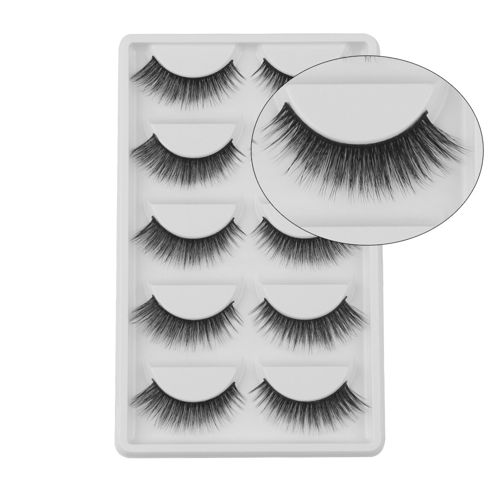 5 cặpLông mi giả 3D cao cấp mi mềmnhẹ/MAGEFY lông mi mềm sợi tơi, Lông mi giả tổng hợp，3D 5PCS Fashion Eyelashes Faux-Cils