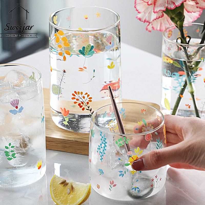 SWEEJAR Ly thủy tinh  300ML / 400ML / 500ML chịu nhiệt tốt đa dụng