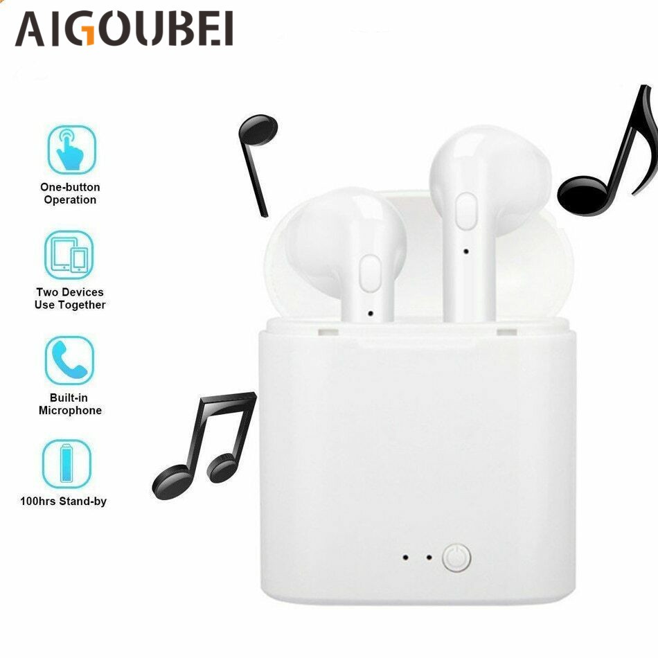 Tai Nghe Bluetooth Không Dây i7s TWS Kèm Hộp Sạc Ốp