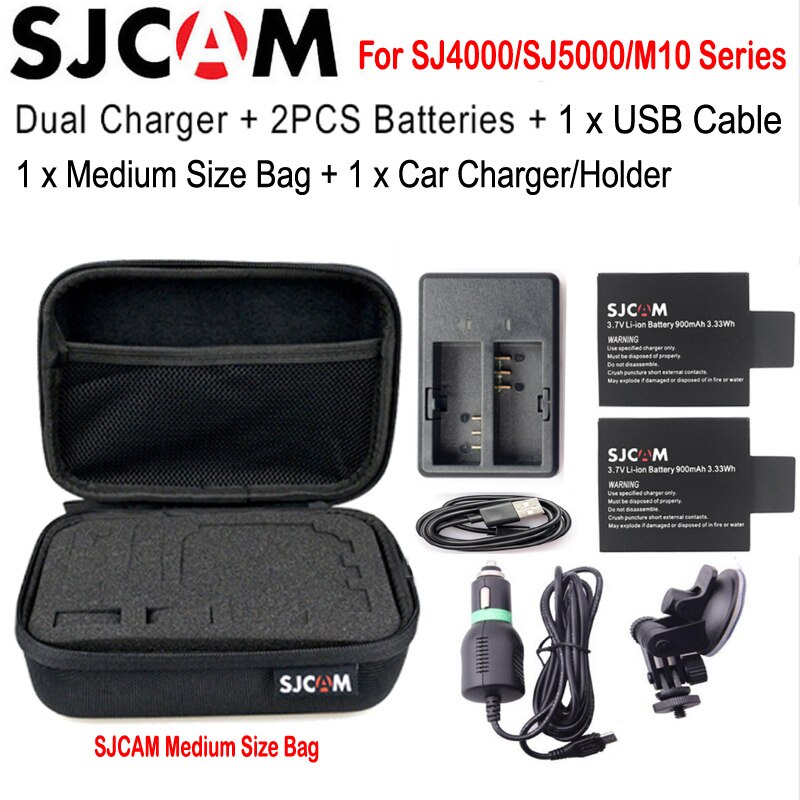 Pin sạc đôi SJCAM SJ4000 900mAh cho máy ảnh SJCAM SJ4000 SJ5000 M10 | BigBuy360 - bigbuy360.vn