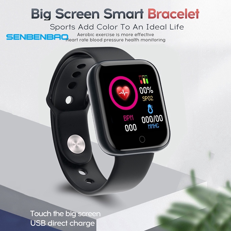 Đồng Hồ Thông Minh Y68 Chống Thấm Nước IP67 Theo Dõi Nhịp Tim Kết Nối Bluetooth PK 116plus Y68 D18 D20