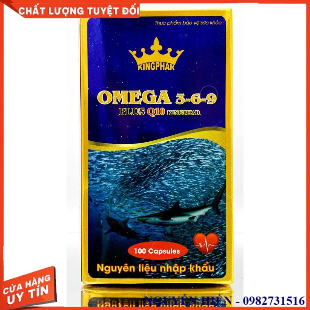 Omega 3-6-9 Plus Q10 Kingphar - Hỗ Trợ Chống Oxy Hoá, Hỗ Trợ Tim Mạch - Hộp 100 Viên