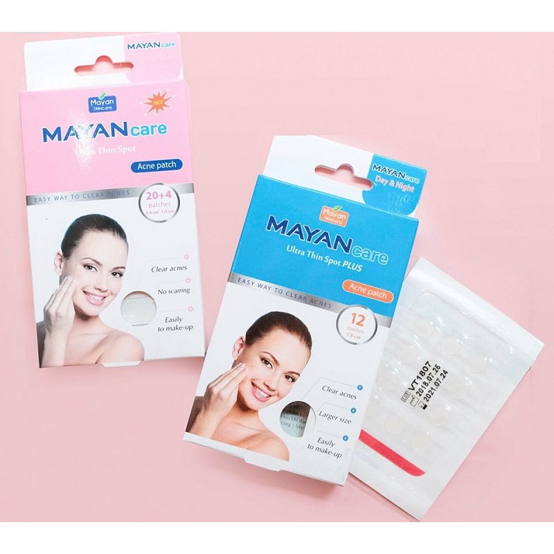 Miếng Dán Mayan Làm Giảm Mụn Ultra Thin Sport Plus Acne Patch 12+8/20+4 Miếng