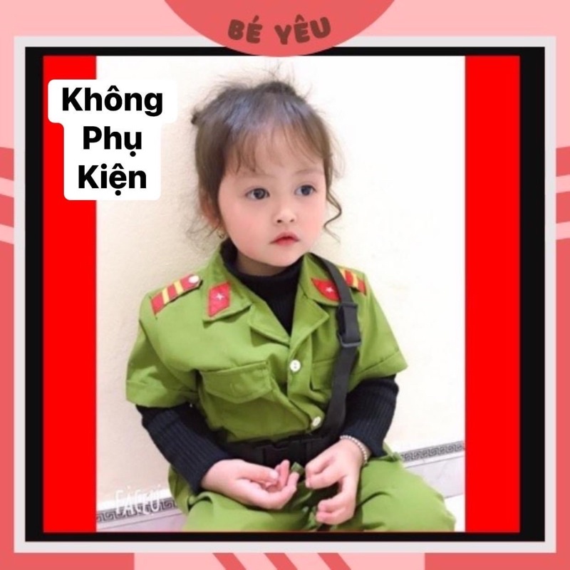 Bộ Quần Áo Công An Giao Thông Trẻ Em _ Trang Phục Cảnh Sát Hình Sự Cho Bé Từ 8-30kg