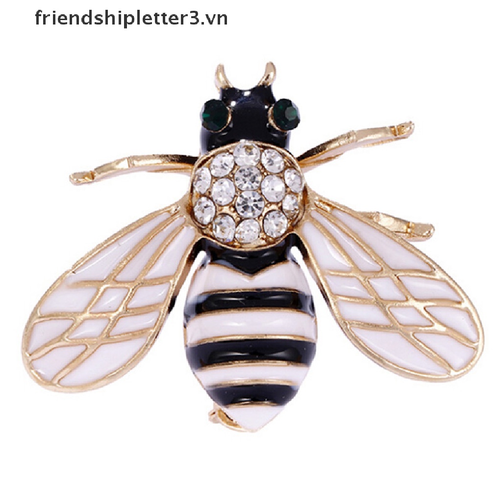 Ghim Cài Áo Hình Con Ong Đính Đá Pha Lê