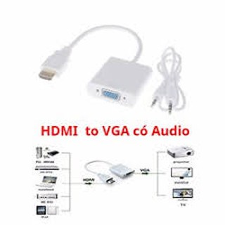 Cáp chuyển hdmi sang vga + audio