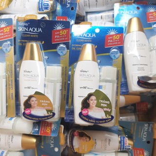 Kem Chống nắng Sunplay Skin Aqua trắng mịn tối ưu 55ml và 30ml
