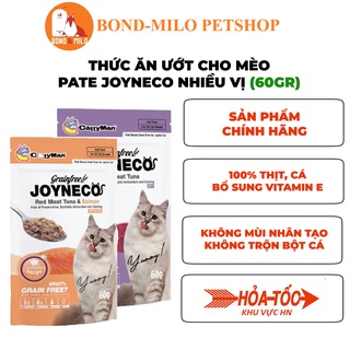 Thức ăn ướt cho mèo pate joyneco nhiều vị gói 60gr - bondmilo shop