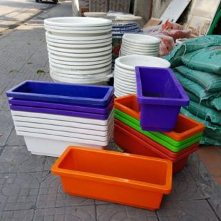 Bán Chậu máng trồng hoa,trồng rau : (dài 48cm×rộng 20cm×cao 16cm) chất lượng.