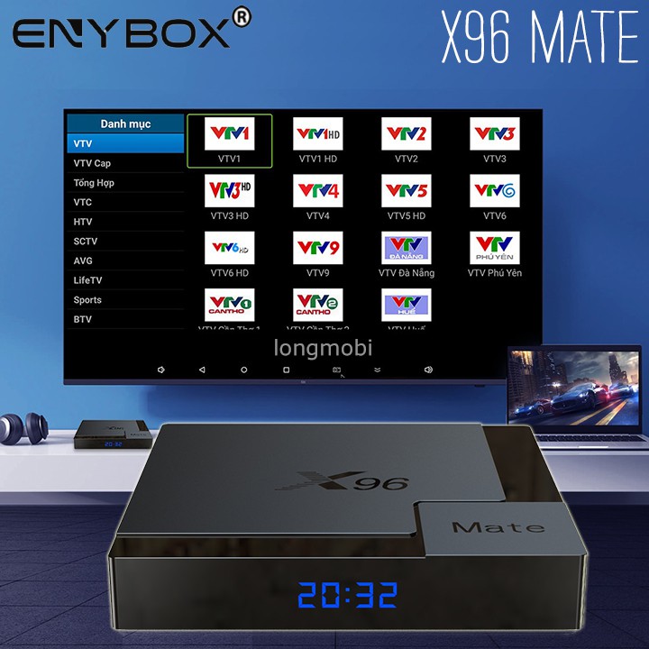 EnyBox X96 Mate Tv Box Ram 4GB Cài Sẵn Android 10 Và Ứng Dụng