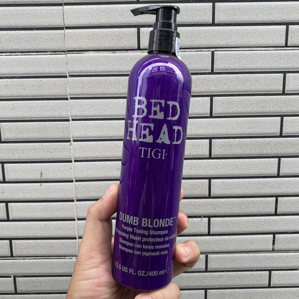 Dầu gội xả Tigi Bed Head Dumb Blonde khử vàng Purple Toning 400mlx2 ( New 2021 )