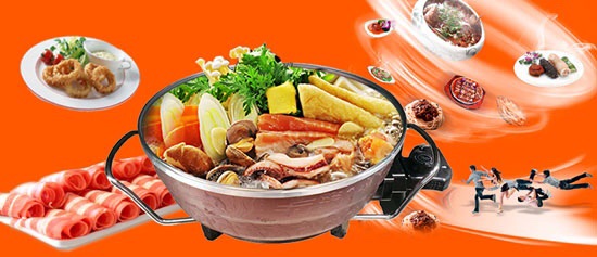 Chảo Lẩu Điện Đa Năng Osaka/Oktashi Nhật Bản Có Xửng Hấp