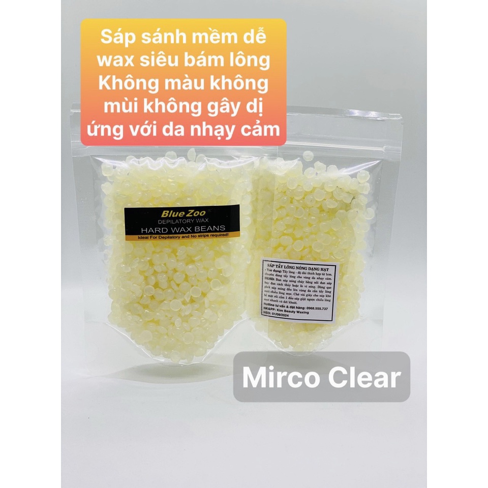 300g Sáp wax Mirco Bluezoo trong suốt dành cho da nhạy cảm nhất Premier Cao cấp