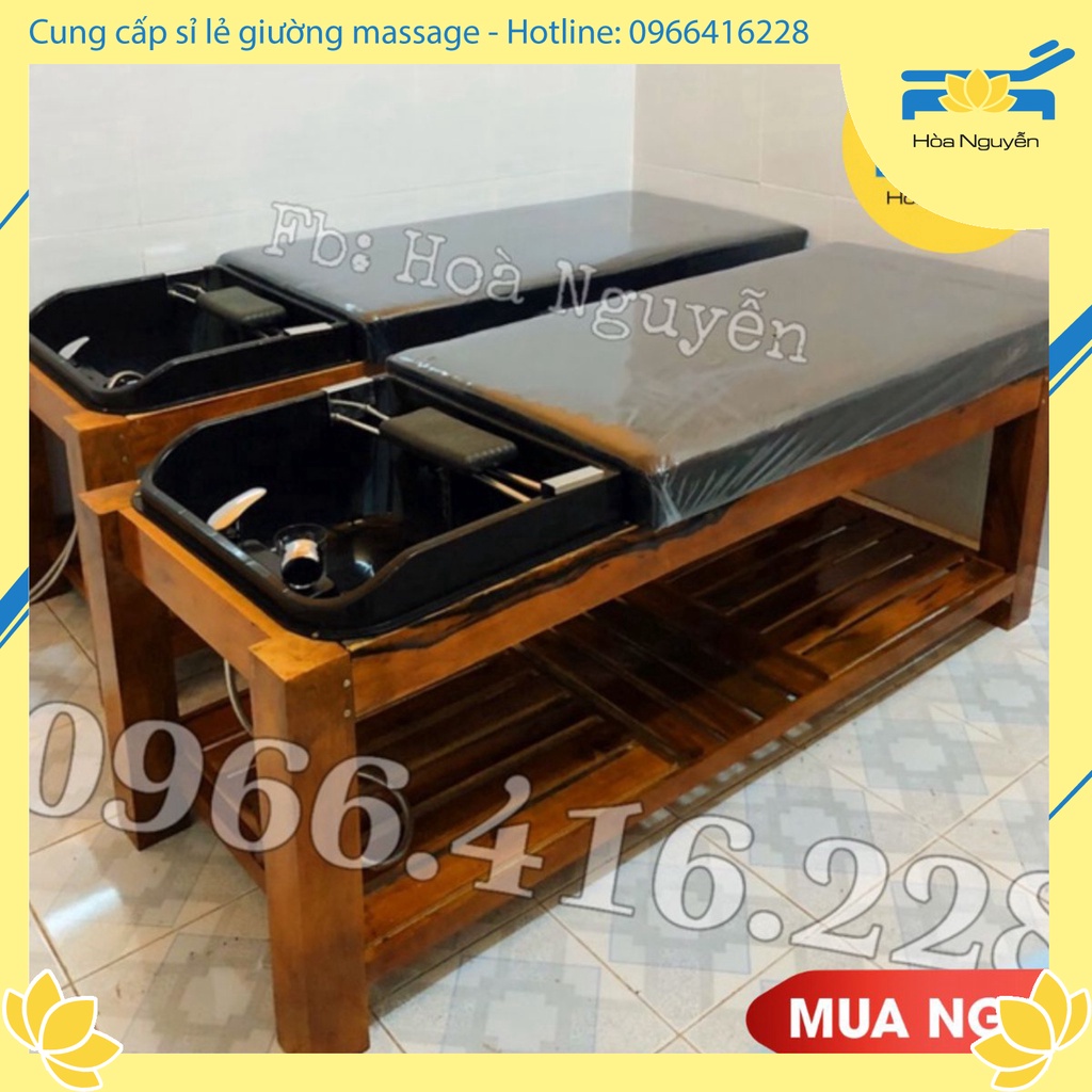 Giường Gội Spa Chân Gỗ Thông