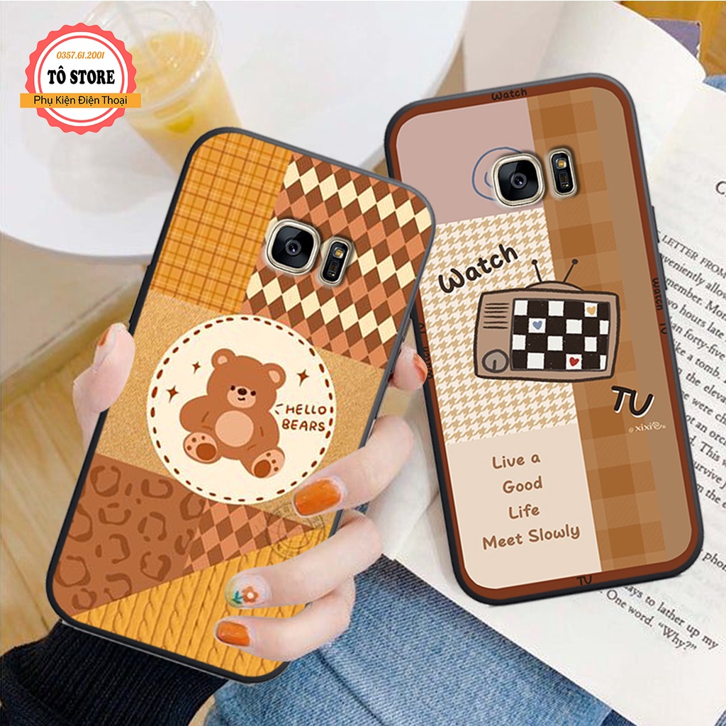 Ốp lưng Samsung Galaxy S7 / Samsung S7 Edge in hình gấu be@r đáng yêu, trẻ trung cá tính