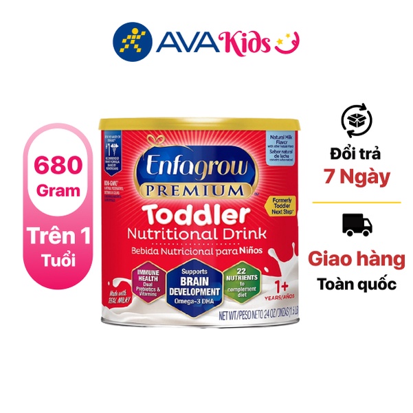 Sữa bột ENFAGROW PREMIUM TODDLER HƯƠNG SỮA TỰ NHIÊN (DÀNH CHO TRẺ TRÊN 1 TUỔI) LON 680G - Hàng chính hãng
