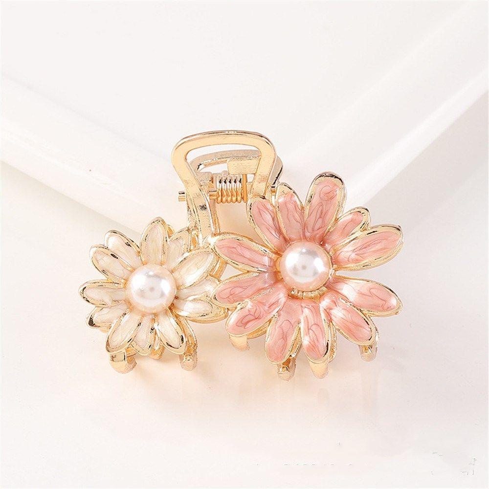 Kẹp Tóc Hình Hoa Đính Ngọc Trai Phong Cách Hàn Quốc Cho Nữ
