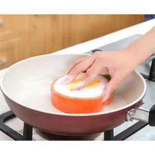 Miếng rửa chén bát bọt biển hình trái cây dễ thương