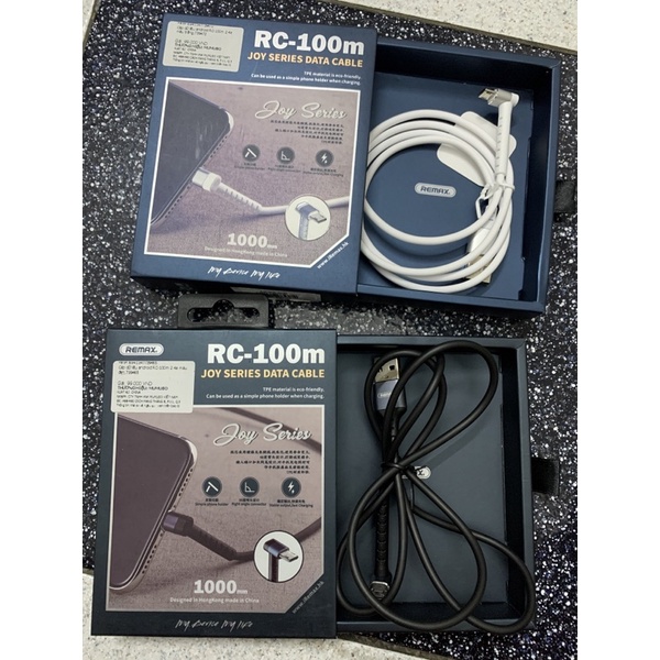 Cáp sạc nhanh cổng MicroUSB Remax RC-100m Data Joy Series 2 in 1 truyền dữ liệu và tích hợp giá đỡ