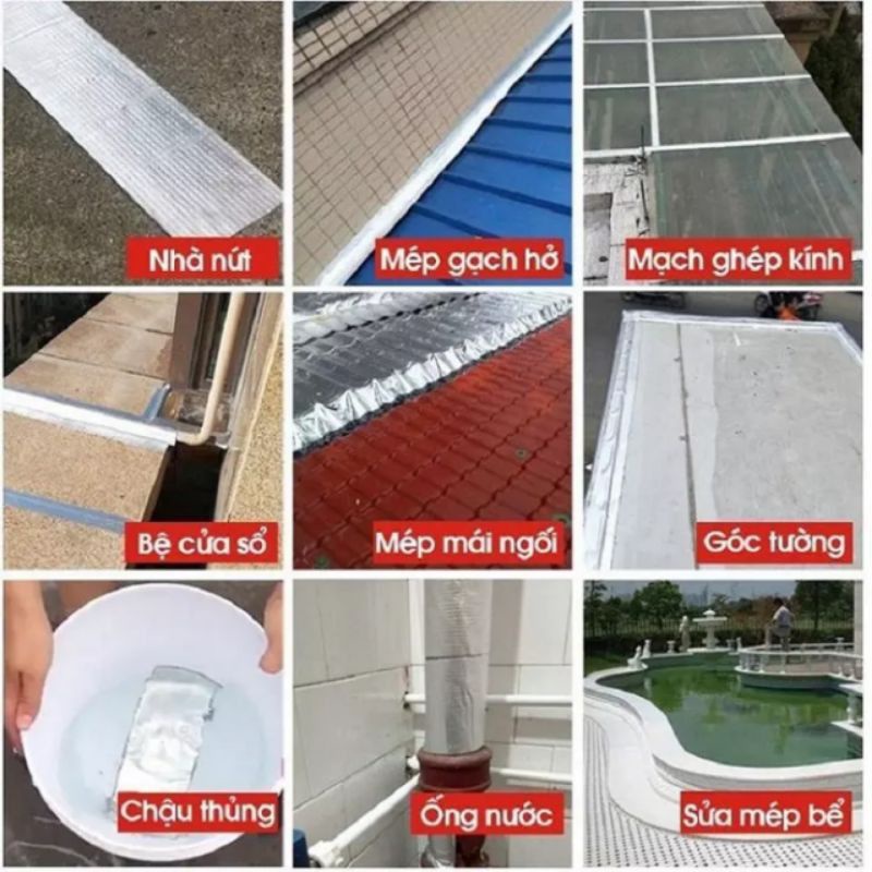 Cuộn 15m (loại tốt,dày) Tấm keo dán chống thấm chống dột mái tôn đa năng hàn quốc