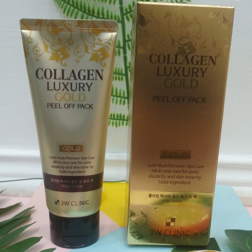 MẶT NẠ DƯỠNG DA TINH CHẤT VÀNG 24K MỸ PHẨM CHÍNH HÃNG HÀN QUỐC 3W CLINIC COLLAGEN LUXURY GOLD FEEL OFF PACK