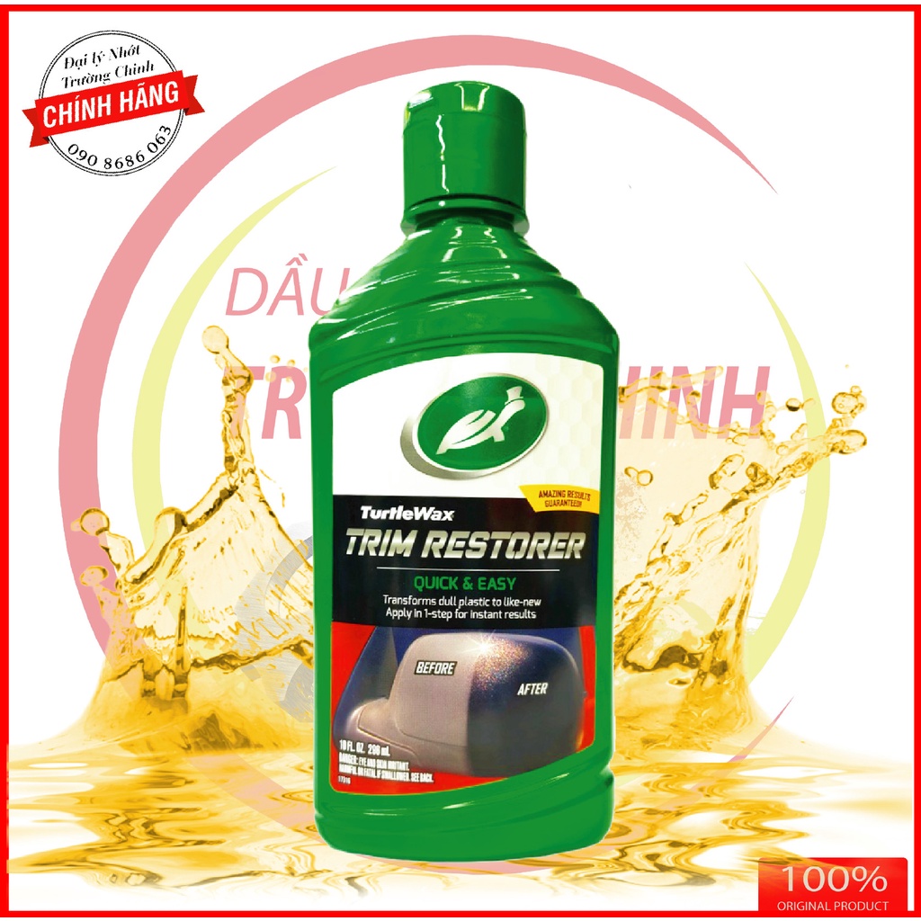 Phục hồi nhựa nhám và bóng Turtle Wax Trim Restorer 296ml