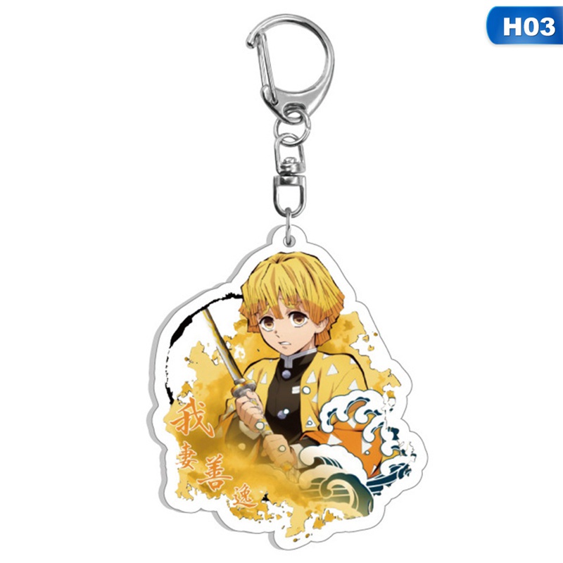 Móc khóa nhựa acrylic hình anime Demon Slayer Kimetsu no Yaiba