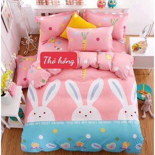 Ga gối Hello kitty sọc ngang 4 màu trái tim 1m6x2m,được chọn thêm mẫu khác